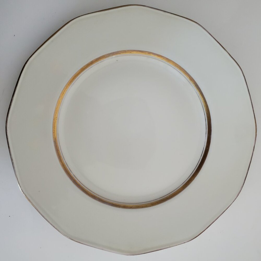 Theodore Haviland France Gold Trim Porcelain Plate